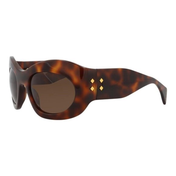 Gucci Unisex Shield/Wrap Havana Havana Brown Fashion Designer Eyewear - Picture 1 of 4